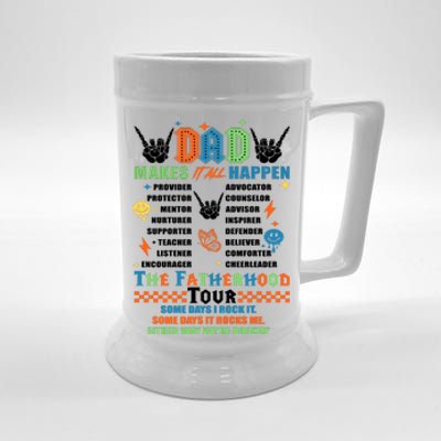 Dad Rock Tour Best Gift For Fathers Beer Stein