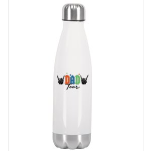 Dad Rock Tour Best Gift For Fathers Stainless Steel Insulated Water Bottle