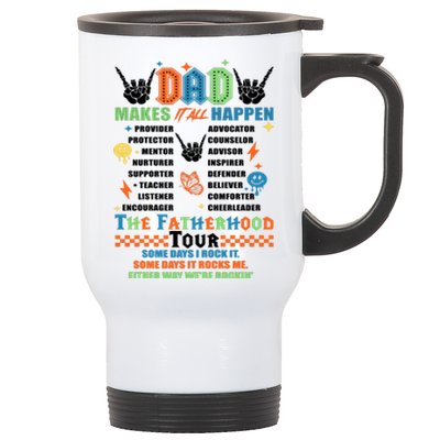 Dad Rock Tour Best Gift For Fathers Stainless Steel Travel Mug