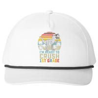 Dinosaur Ready To Crush First Grade 1st Day Of School Snapback Five-Panel Rope Hat