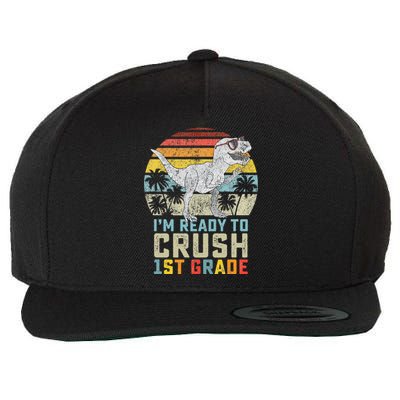 Dinosaur Ready To Crush First Grade 1st Day Of School Wool Snapback Cap