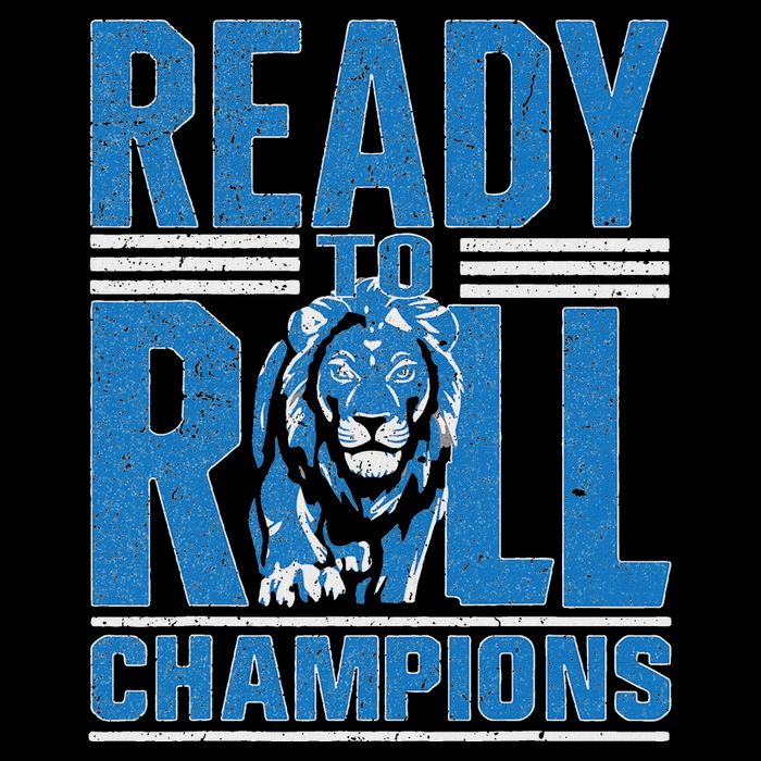Detroit Ready To Roll Funny Lion Graphic Cooling Performance Crew T-Shirt