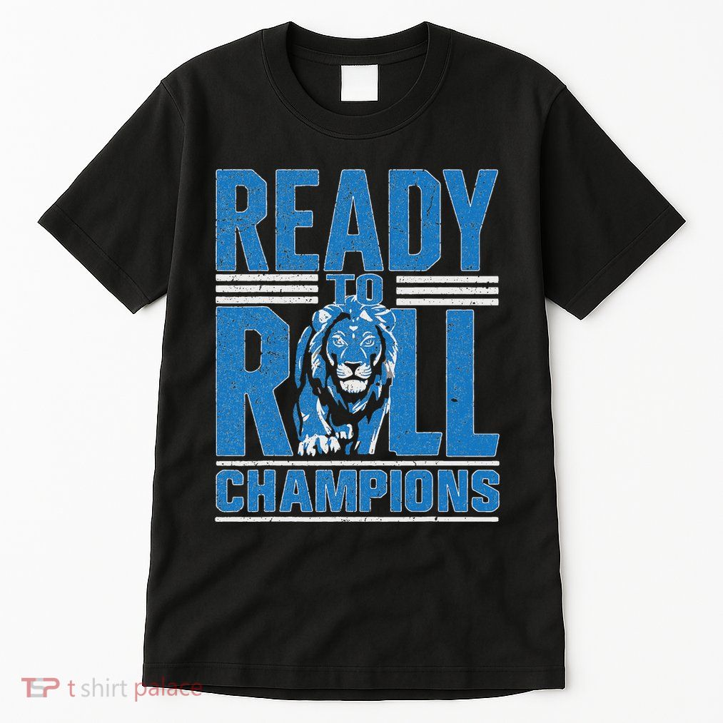 Detroit Ready To Roll Funny Lion Graphic Tall T-Shirt