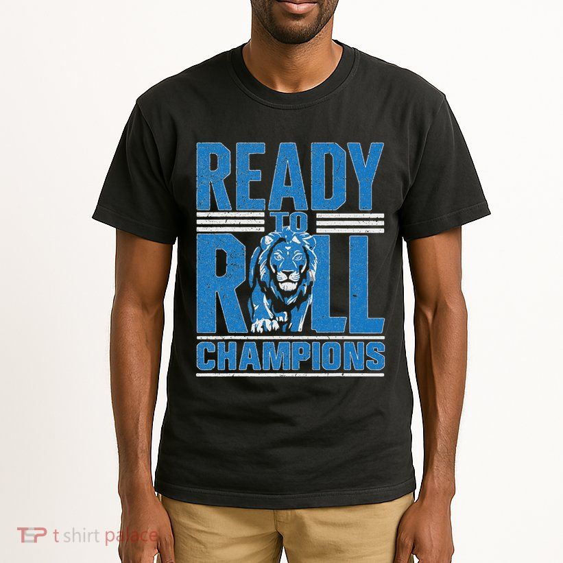 Detroit Ready To Roll Funny Lion Graphic Tall T-Shirt