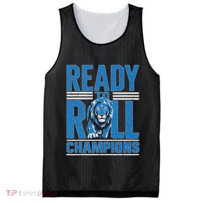 Detroit Ready To Roll Funny Lion Graphic Mesh Reversible Basketball Jersey Tank