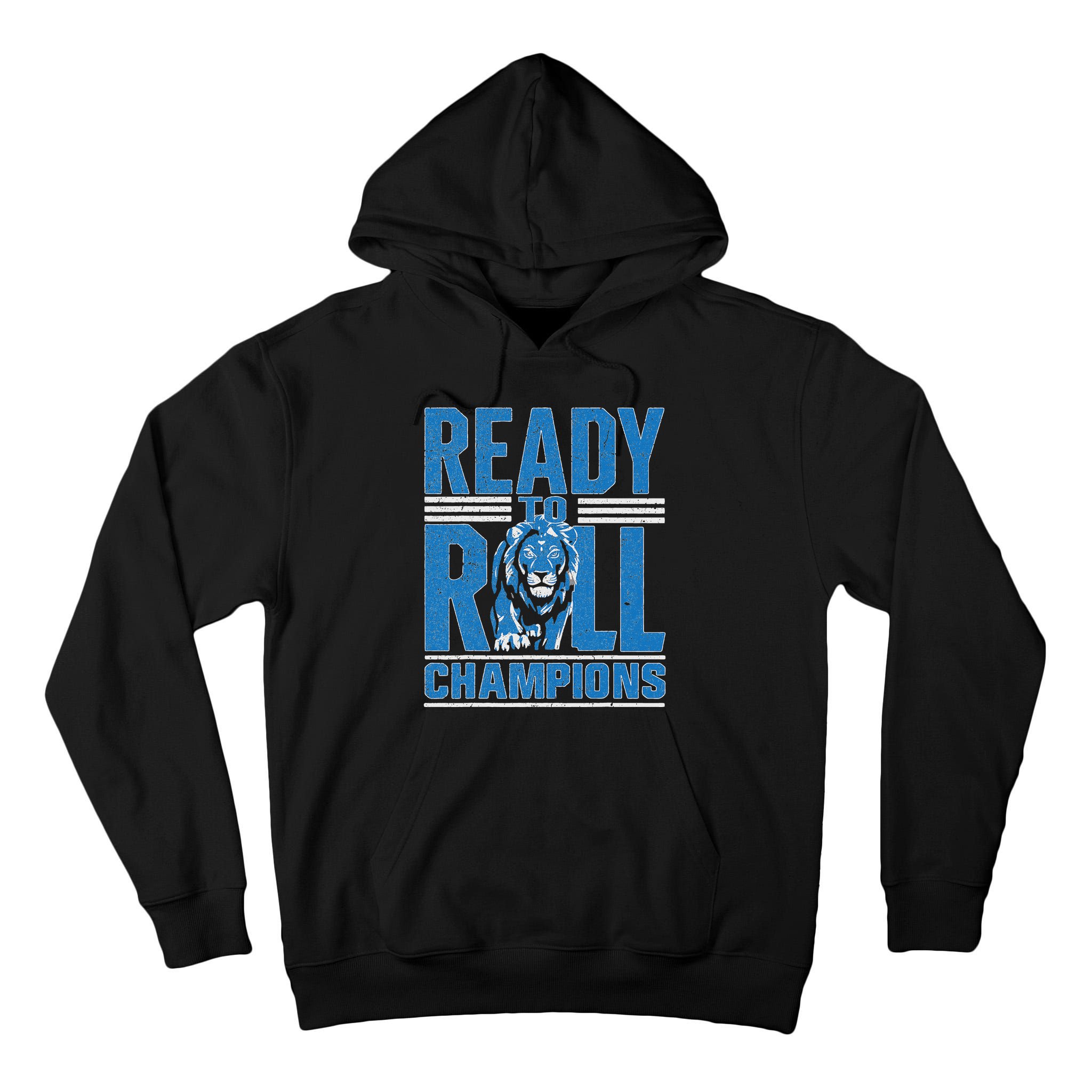Detroit Ready To Roll Funny Lion Graphic Tall Hoodie