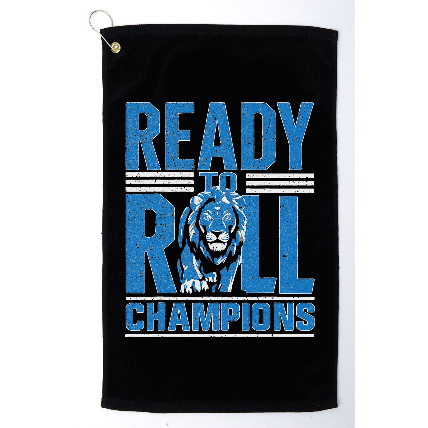 Detroit Ready To Roll Funny Lion Graphic Golf Towel