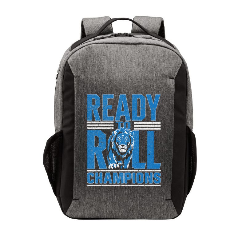 Detroit Ready To Roll Funny Lion Graphic Vector Backpack