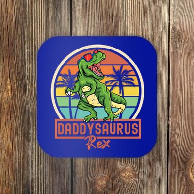 Daddysaurus Rex T Rex Dinosaur Daddy Saurus Family Matching Gift Coaster