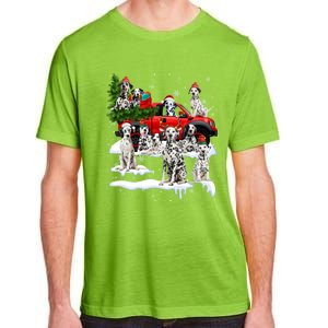 Dalmatian Red Truck Christmas Tree Santa Ugly Xmas Cute Gift Adult ChromaSoft Performance T-Shirt