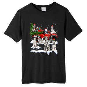 Dalmatian Red Truck Christmas Tree Santa Ugly Xmas Cute Gift Tall Fusion ChromaSoft Performance T-Shirt