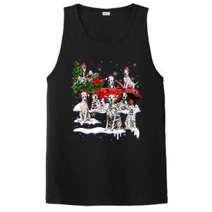 Dalmatian Red Truck Christmas Tree Santa Ugly Xmas Cute Gift PosiCharge Competitor Tank