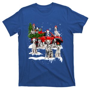 Dalmatian Red Truck Christmas Tree Santa Ugly Xmas Cute Gift T-Shirt