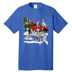 Dalmatian Red Truck Christmas Tree Santa Ugly Xmas Cute Gift Tall T-Shirt