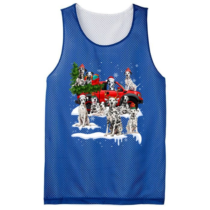 Dalmatian Red Truck Christmas Tree Santa Ugly Xmas Cute Gift Mesh Reversible Basketball Jersey Tank