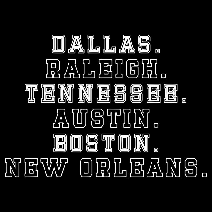 Dallas Raleigh Tennessee Austin Boston New Orleans Bucket Hat