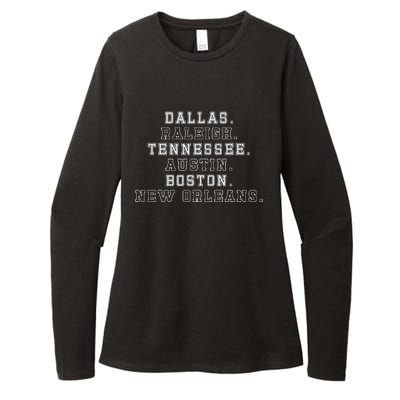 Dallas Raleigh Tennessee Austin Boston New Orleans Womens CVC Long Sleeve Shirt