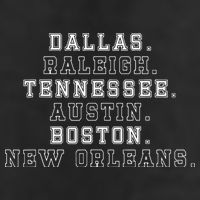 Dallas Raleigh Tennessee Austin Boston New Orleans Hat