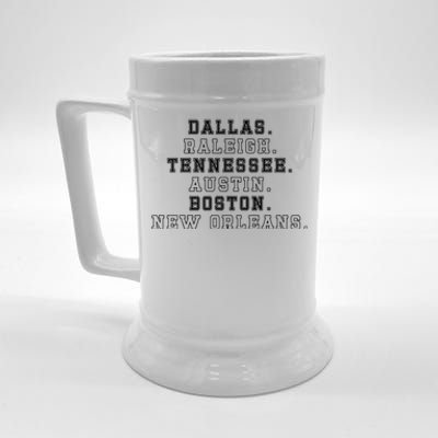 Dallas Raleigh Tennessee Austin Boston New Orleans Beer Stein