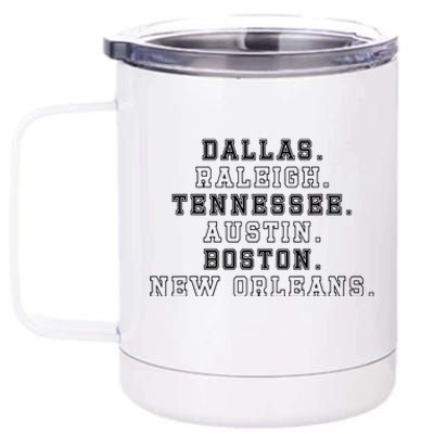 Dallas Raleigh Tennessee Austin Boston New Orleans 12 oz Stainless Steel Tumbler Cup