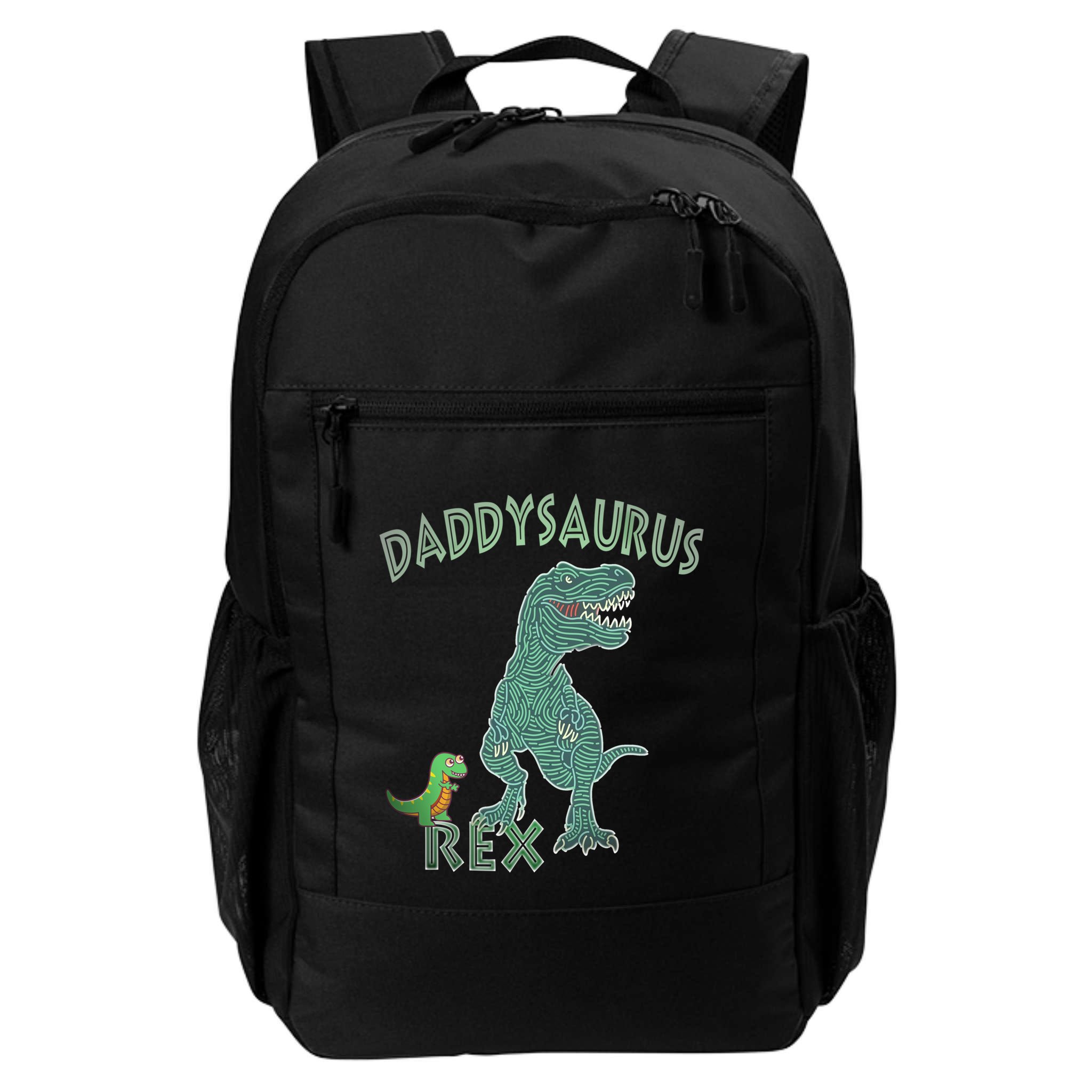 Daddysaurus Rex Tyrannosaurus Dino Dad Funny Gift Backpack