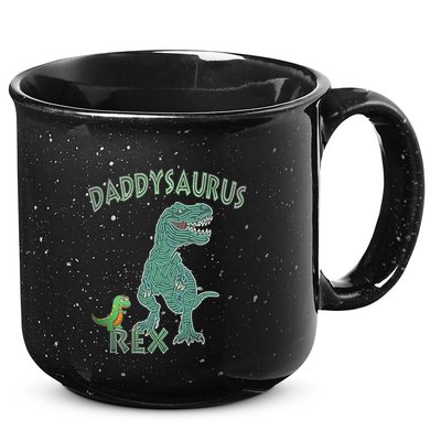 Daddysaurus Rex Tyrannosaurus Dino Dad Funny Gift 15oz Campfire Ceramic Mug