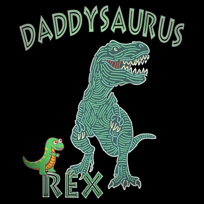Daddysaurus Rex Tyrannosaurus Dino Dad Funny Gift Drawstring Bag