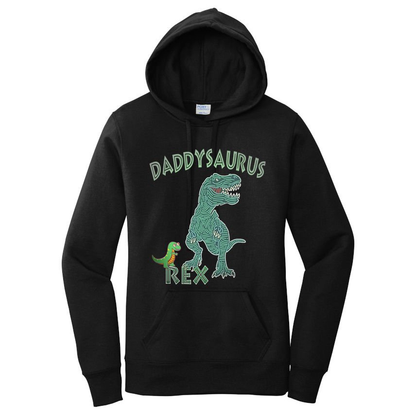 Daddysaurus Rex Tyrannosaurus Dino Dad Funny Gift Women's Pullover Hoodie