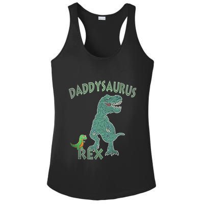 Daddysaurus Rex Tyrannosaurus Dino Dad Funny Gift Ladies PosiCharge Competitor Racerback Tank