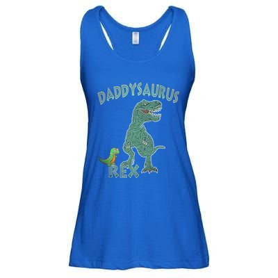 Daddysaurus Rex Tyrannosaurus Dino Dad Funny Gift Ladies Essential Flowy Tank