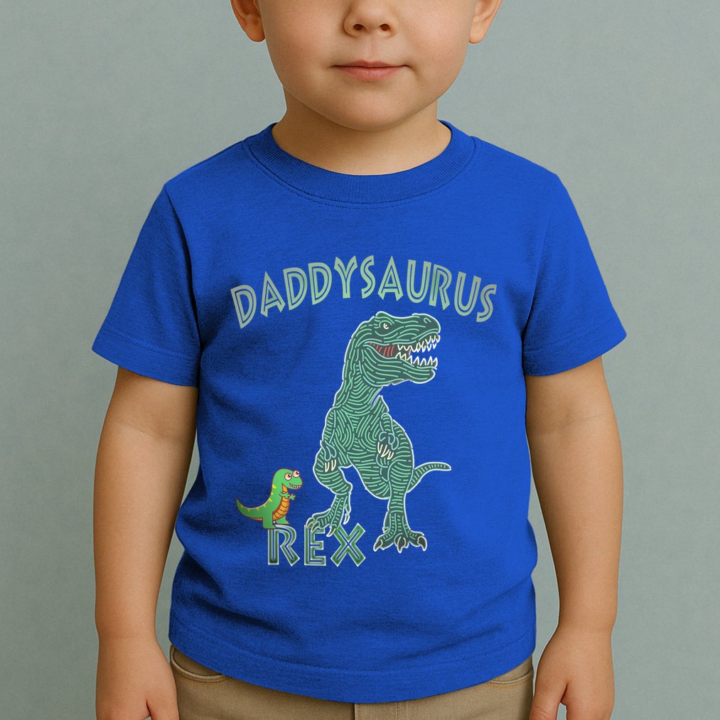 Daddysaurus Rex Tyrannosaurus Dino Dad Funny Gift Toddler T-Shirt