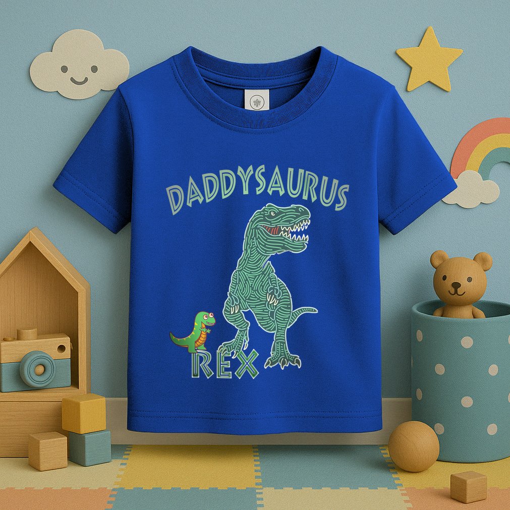Daddysaurus Rex Tyrannosaurus Dino Dad Funny Gift Toddler T-Shirt