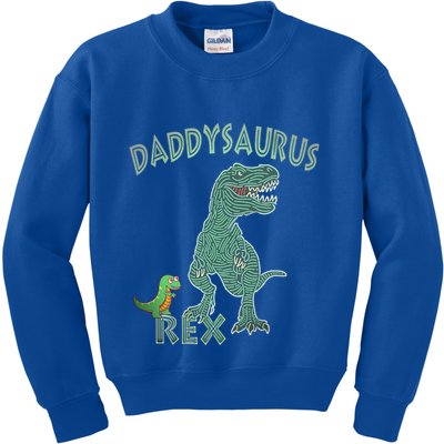 Daddysaurus Rex Tyrannosaurus Dino Dad Funny Gift Kids Sweatshirt