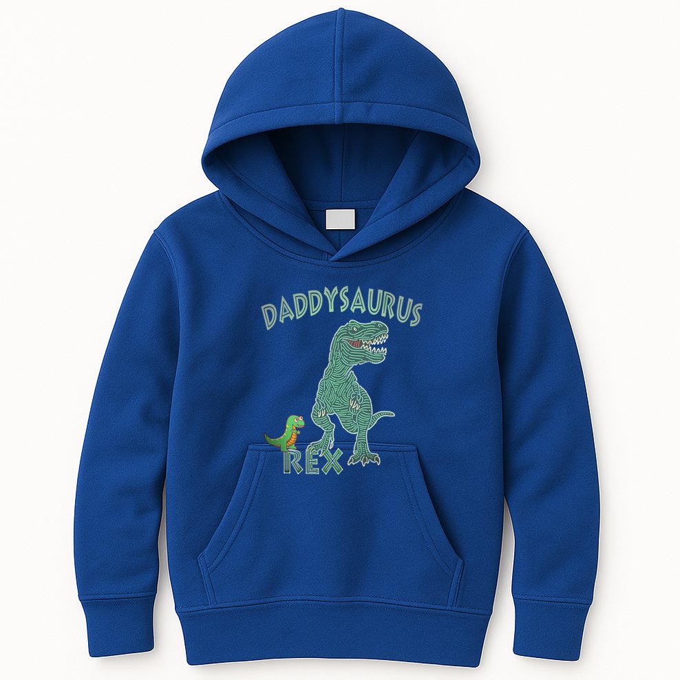 Daddysaurus Rex Tyrannosaurus Dino Dad Funny Gift Kids Hoodie