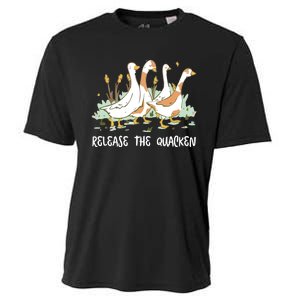 Ducks Release The Quacken Cute Duck Cooling Performance Crew T-Shirt