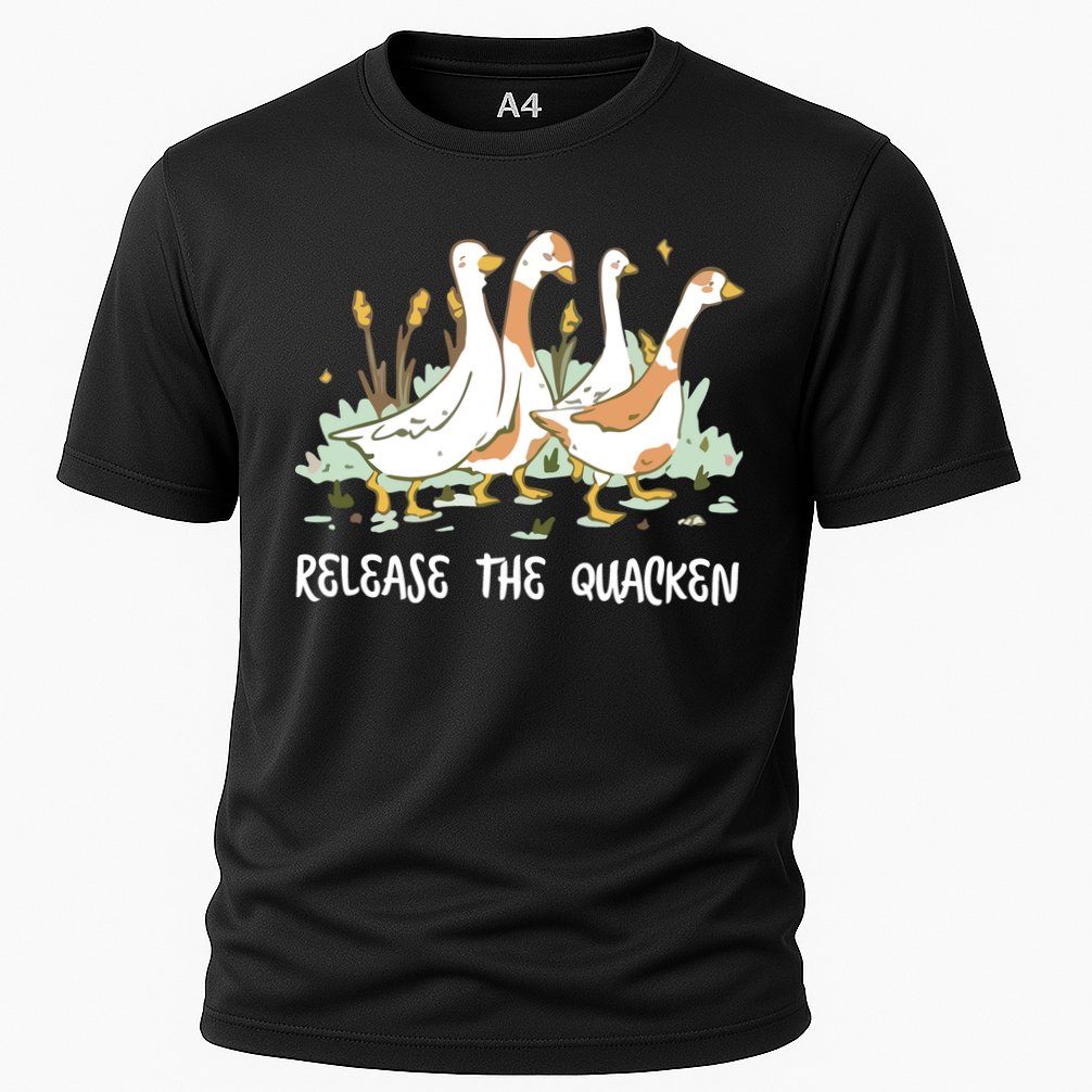 Ducks Release The Quacken Cute Duck Cooling Performance Crew T-Shirt