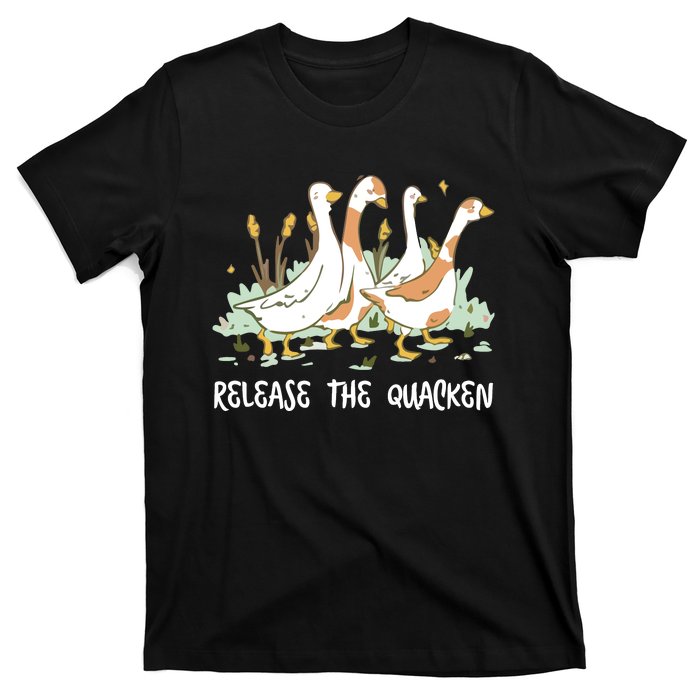 Ducks Release The Quacken Cute Duck T-Shirt