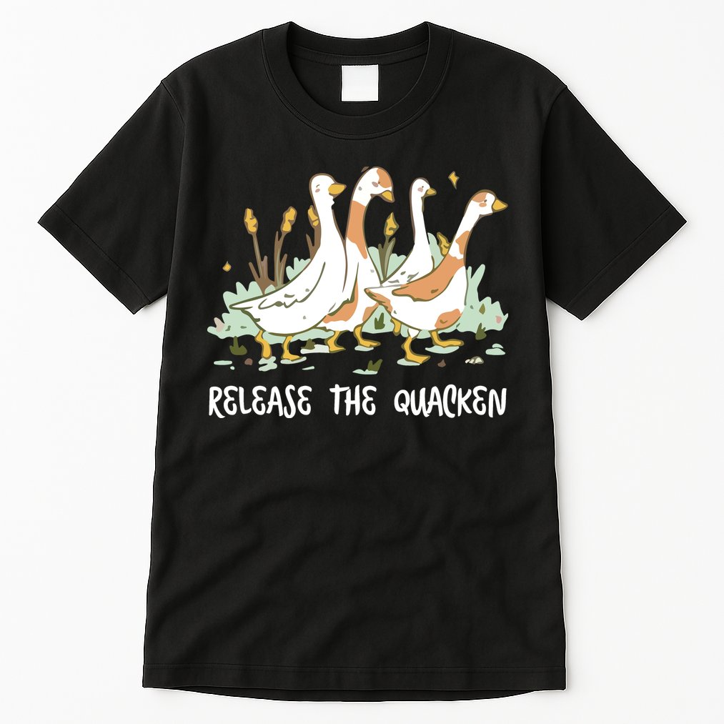 Ducks Release The Quacken Cute Duck Tall T-Shirt