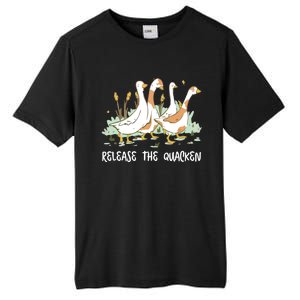 Ducks Release The Quacken Cute Duck Tall Fusion ChromaSoft Performance T-Shirt