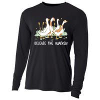 Ducks Release The Quacken Cute Duck Cooling Performance Long Sleeve Crew