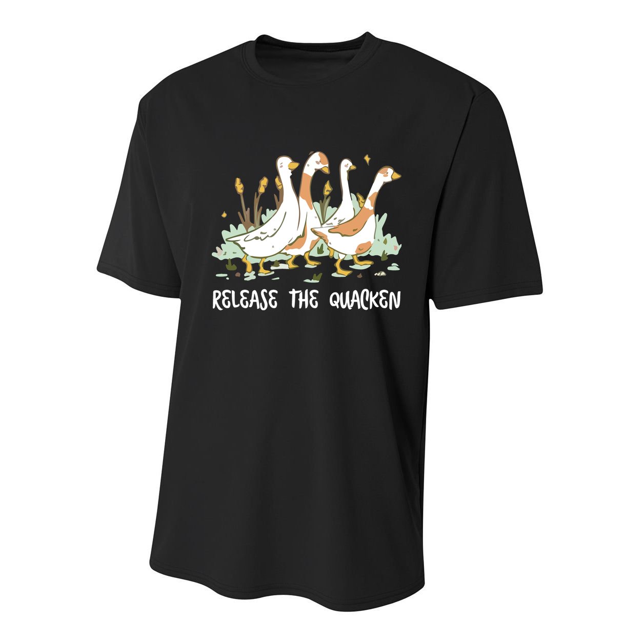 Ducks Release The Quacken Cute Duck Youth Performance Sprint T-Shirt