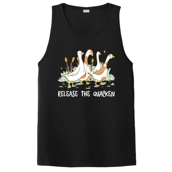 Ducks Release The Quacken Cute Duck PosiCharge Competitor Tank