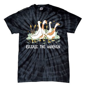 Ducks Release The Quacken Cute Duck Tie-Dye T-Shirt