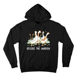 Ducks Release The Quacken Cute Duck Tall Hoodie