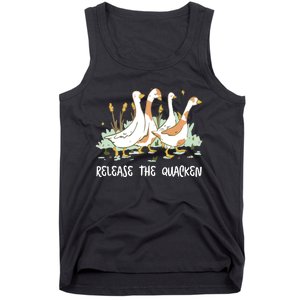 Ducks Release The Quacken Cute Duck Tank Top