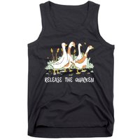 Ducks Release The Quacken Cute Duck Tank Top