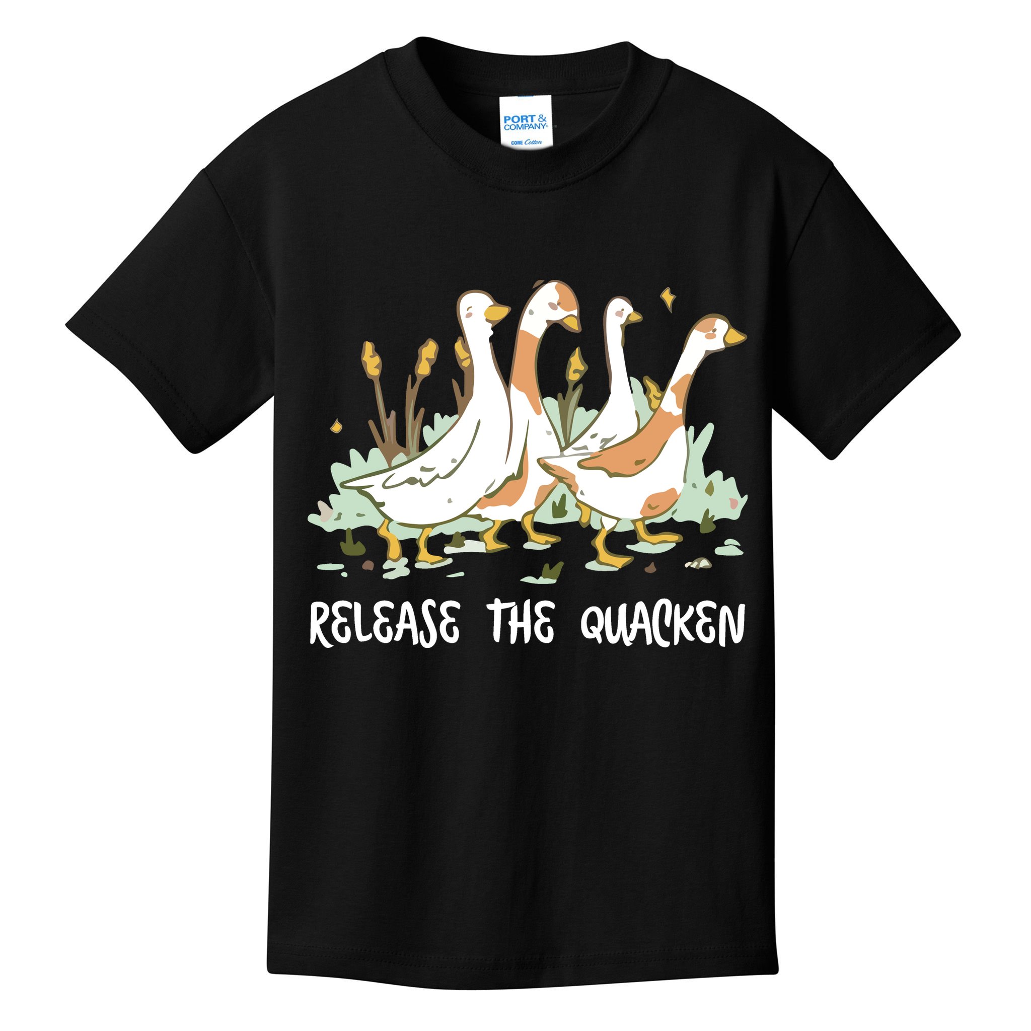 Ducks Release The Quacken Cute Duck Kids T-Shirt