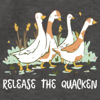 Ducks Release The Quacken Cute Duck Vector Backpack