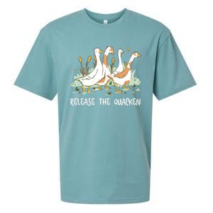 Ducks Release The Quacken Cute Duck Sueded Cloud Jersey T-Shirt