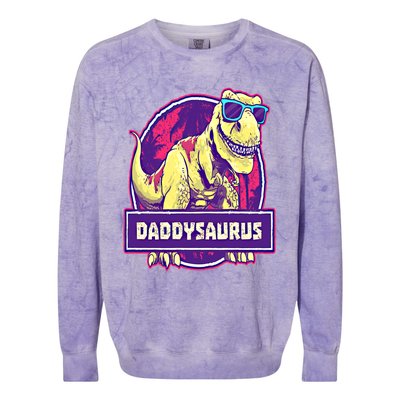 Daddysaurus Rex Tee Classic Sunglasses Gift Colorblast Crewneck Sweatshirt